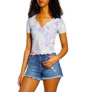 NWT! Ten Sixty Sherman Pink Blue Tie Dye Short Sleeved T-Shirt Women’s Size XL